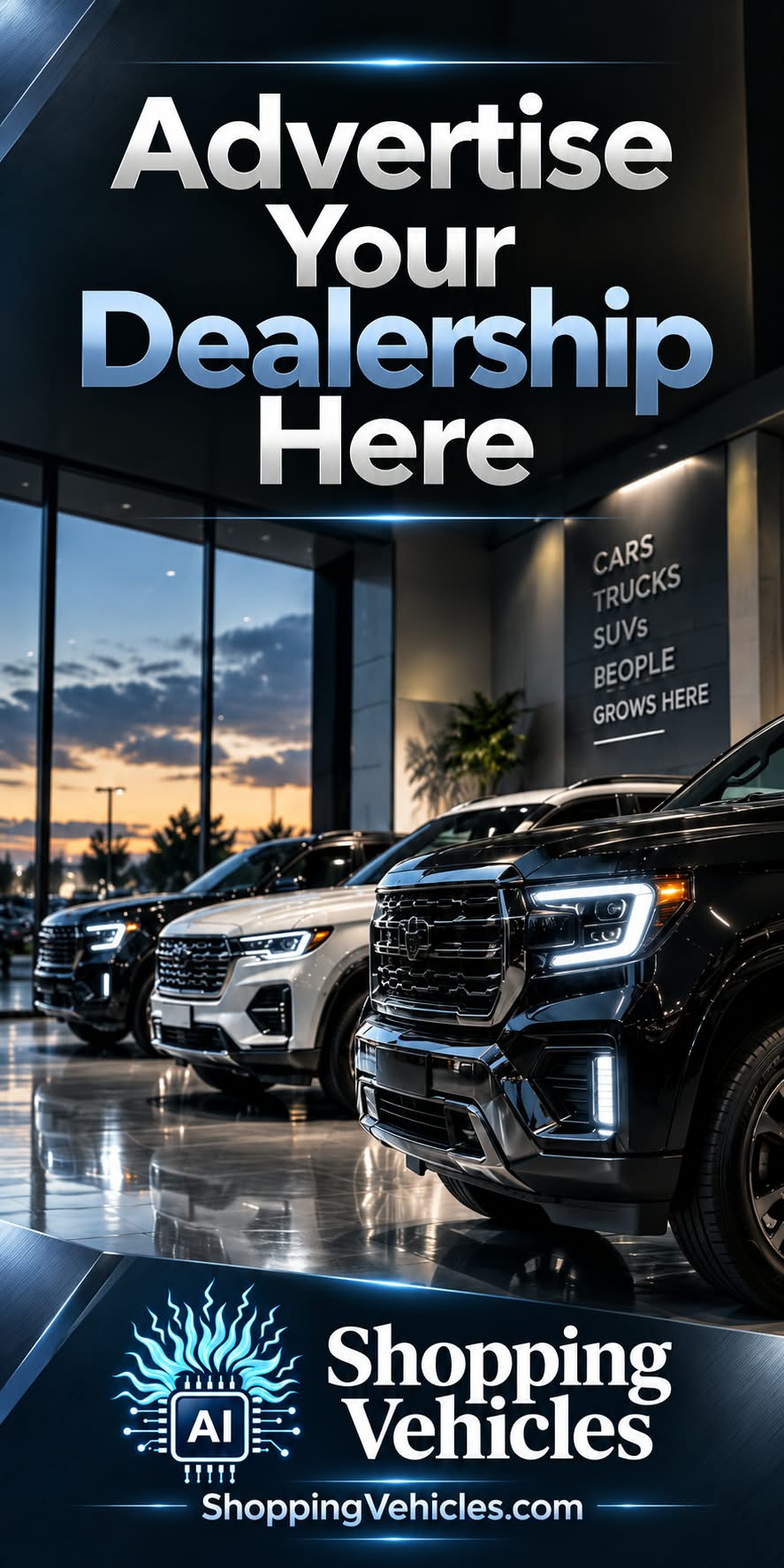 Advertise your dealership on Shopping Vehicles
